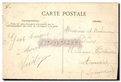 Pałac w FONTAINEBLEAU — Jezioro Karpów — wydawca nieznany, nr 549 — Rewers