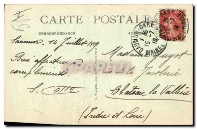Saumur - O Castelo - Pátio Interno — M.&L. editor, n°10 — Verso