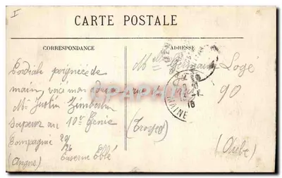 Angers — Beeld van koning René en het kasteel — Uitgave Laroute, n° 218 — Achterkant