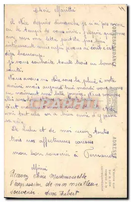 Camino florecido en la frontera — Menton — LL. — Editor: Ellen — Reverso