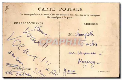 Prowansja — Starożytny teatr w Arly — C.I. Promio, Agenda P.L.M. 1927 — Rewers