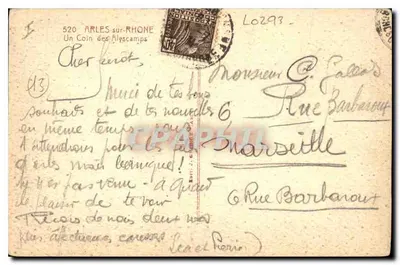 Duas pessoas sentadas em um parque — Arles-sur-Rhône — George — Verso