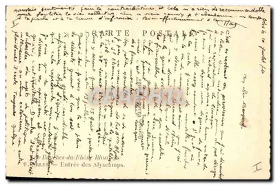 Ginestes — Entrada de los Alyscamps — Editor de las Bocas del Ródano — Reverso
