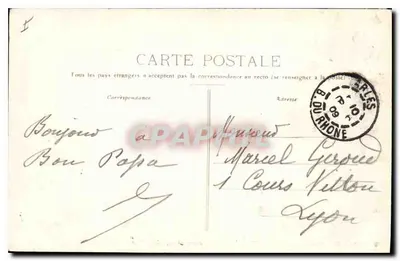 Les Alyscamps - Wejście do dawnego cmentarza (XII wiek) — Fot. Blanchin, Tarascon — Rewers