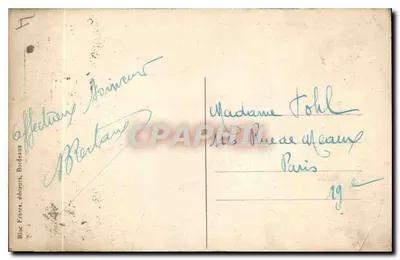 Bordeaux — Widok z tarasu ogrodu publicznego — Bloc Frères, n°126 — Rewers