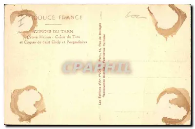 Góry Tarnu — Causses Méjean, Kanion Tarnu i Cirques Saint-Chély i Pougnaudaires — Wydawnictwo Art Yvoi, Paryż — Rewers