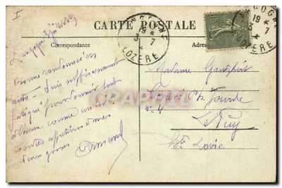 Gory Allier — widok panoramiczny — wydawca Le Puy, nr 4905 — Rewers