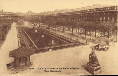 Paryż — Ogród Palais-Royal — Widok ogólny — Wydawca B.D. n° 4105