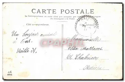 PARYŻ — Kour du Carrousel — J.C. Paryż — Rewers
