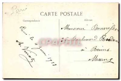 PARIS — Jardin de Cluny — Wydawca anonimowy, nr 4136 — Rewers