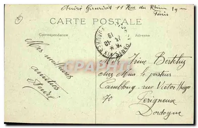 PARIS — El Sagrado Corazón — The Sacred Heart — Editor F.P. Paris — Reverso