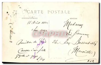 PARIS — Praça do Carrousel — Monumento de Gambetta — M. J. — n° 536 — Verso