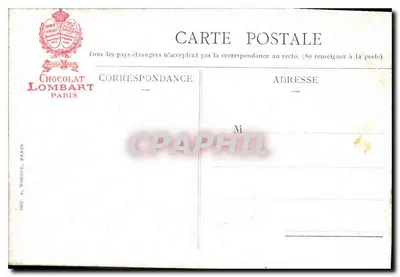 Chocolaterie Lombart — Vue de l'Usine, 75, Avenue de Choisy — Paris — Rewers