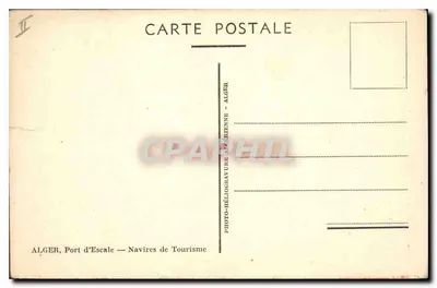 Algiers, Port de débarquement — Navires de tourisme — Photo-Héliogravure Alger — Rewers