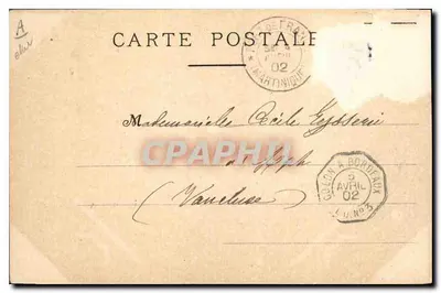 Fort-de-France Martinique — La Cascade de Gueydon — Th. Calestin, St-Pierre Martinique — Verso