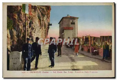Grimaldi (Itália) — No Ponte San Luigi, fronteira italiana-francesa — editor A.D.I.A. n°1430