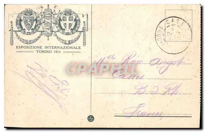 Padiglione del Belgio — Międzynarodowa Wystawa w Turynie 1911 — wydawca nieznany, numer serii nieczytelny — Rewers