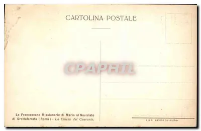 La Iglesia del Convento — Grottaferrata (Roma) — S. & M. Piigna-Roma — Reverso