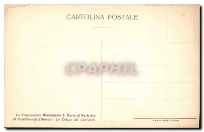 La Chiesa del Convento — Grottaferrata (Roma) — wydawca D.E.M. & Fienza w Rzymie — Rewers