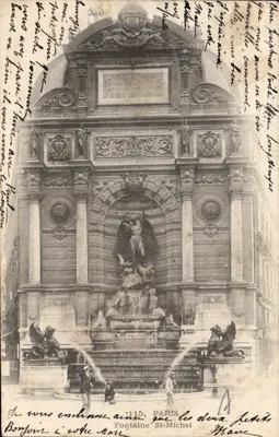 Fontaine Saint-Michel — Paryż — n°115 — wydawca A. Lévy