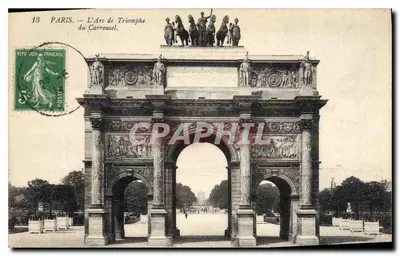 Paris — O Arco do Triunfo do Carrousel — editor não identificado, n° 13