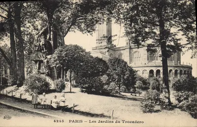 PARYŻ — Les Jardins du Trocadéro — Wydawca E.P.D. n° 4245