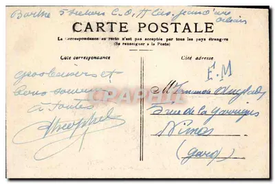 PARIS — La Conciergerie — Wydawca nieznany, numer seryjny nie widoczny — Rewers