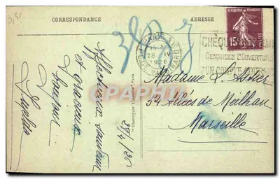 Paris - A Câmara dos Deputados e o Ponte da Concórdia — Fototipia L'Anatille, n°187 — Verso
