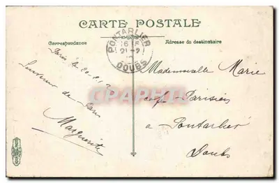 Paris - A Bolsa — vista do edifício com colunatas — editor LV & CO, n° 921 — Verso