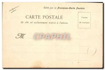 Aix - A Praça dos Preletores — monumento obélisco com águia e edifício decorado — editada pela Provence-Carte Postale — Verso