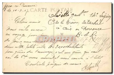 Aix-en-Provence - A Praça dos pregadores - Igreja de Santa Maria da Madeira — Édition Carle — Verso
