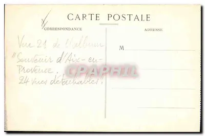 Aix-en-Provence — Fontaine Chastel and Church of the Magdalene — Cobl-Jaussaud, n°9 — Back