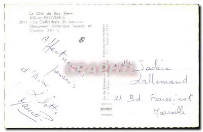La Cité del Rey René — La Catedral de San Salvador, fachada y campanario del siglo XV — Éditions de France — Reverso