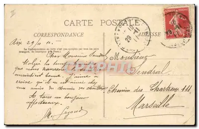 Aix-en-Provence - Archevêché - O Salão dos Gobelins — Coleção G. Martinet, Aix — Verso