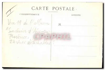 Aix-en-Provence — Praça Bellegrande — Escola Normal — Fonte Granet — Verso