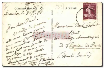 Arcachon — Wycieczka do lasu. — Droga do Mleczarni — nr 154 — Rewers