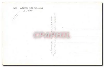 Arcachon (Gironde) — Kasyno — Wydawnictwo Sztuki, Paryż — Rewers