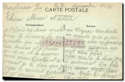 Bordeaux — Stacja Południowa — nieznany wydawca, nr 62 — Rewers