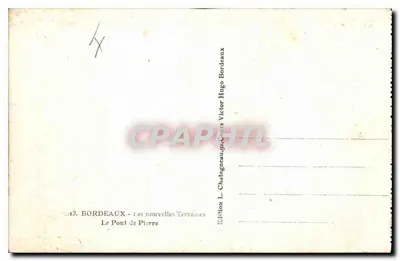 Bordeaux — Nowe Tarasy — Most Kamieniany — Wydawca L. Chutagneau — Rewers