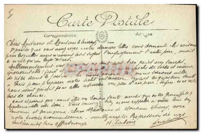 Cartolina d'epoca Bordeaux — Le Allées Damour e la Chiesa di San Severino — Selecta, n°155 — Verso