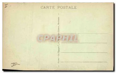 Bordeaux - Gara Saint-Jean (Odlot) i Hotel Terminus — Karta Stara pocztówka nr 14 — Rewers