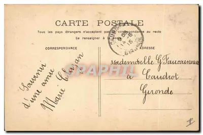 Bordeaux — Church of Sainte-Croix — Publisher unknown, series number 50 — Back