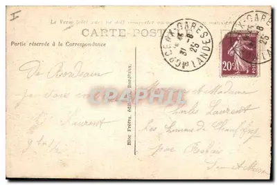 Bordeaux — Widok z Bourse — BR — Rewers