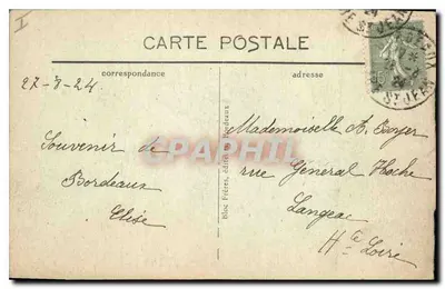 Bordeaux — Wielki Teatr — Bloc Frères, nr 19 — Rewers