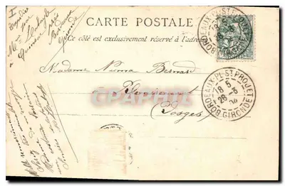 Bordeaux — Igreja de Santa Cruz — Marcel Debay, editor, N° 12 — Verso