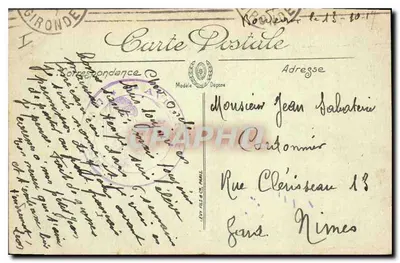 Bordeaux — Détail du Monument des Girondins — LL. n°15 — Verso