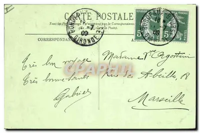 Bordeaux — Kolumna Girondyn i Quinconces — LL. — Rewers