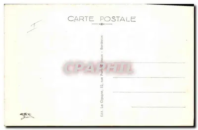 Bordeaux — Ogródki i tarasy nad nabrzeżami — 34. — Wydawca: La Cigogne, ulica Portet, Bordeaux — Rewers