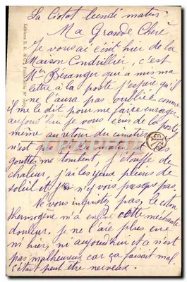 Most nad strumieniem — piękna sceneria — Wydawnictwo E. K. & C. Paris, seria N° 1907 — Rewers