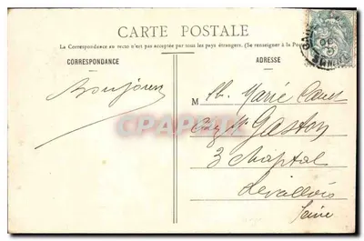 Amiens — Katedra, widok z lotu ptaka — E. Cézard, fot. wyd., Amiens - Długi format, nr 125 — Rewers